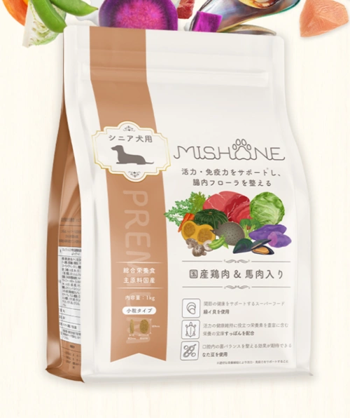 ミシュワン シニア犬用(鶏肉&馬肉入り)プレミアムドッグフード